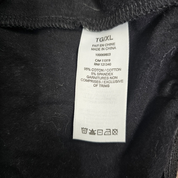 Garage Black Cotton Crop Wrap Top Tie Waist Baddie Vibes XL - Picture 9 of 9